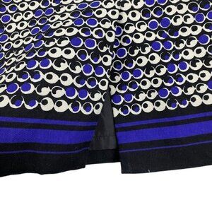 Ann Taylor Women's Blue & Black Lined Straight Skirt size 10